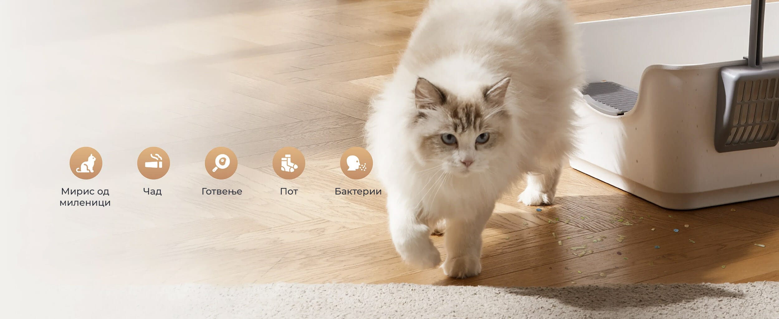 SwitchBot Air Purifier Efikasen Procistuvac na Vozduh do 98% od neprijateni mirisi