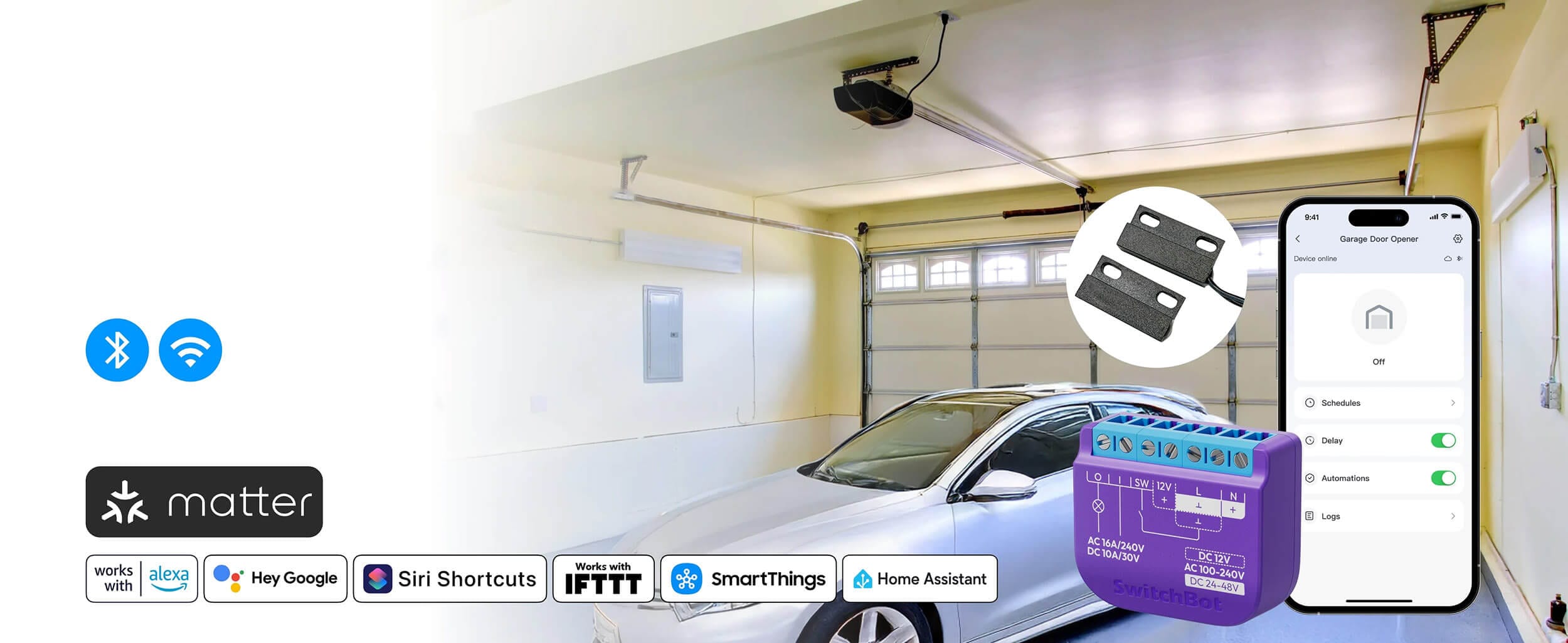 SwitchBot Garage Door Opener Rele za Garazni Vrati Baner