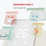 SwitchBot Hub 2 with Matter Support Pameten Hab so Matter, Bluetooth i Infrared