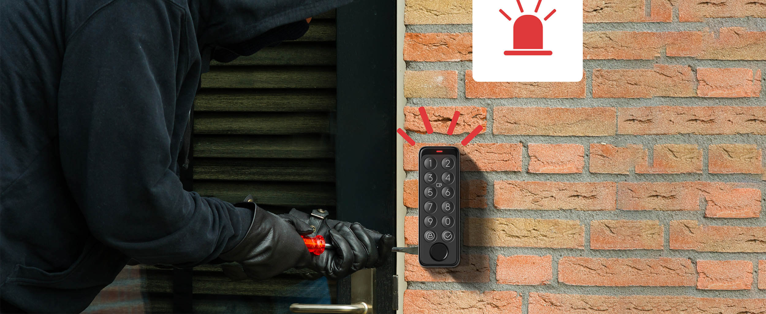SwitchBot Keypad Touch Biometriska Tastatura so alarm protiv krazba