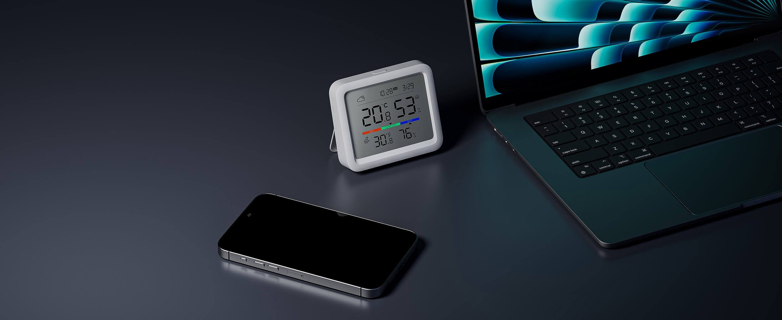 SwitchBot Meter Pro Senzor za Temperatura i Vlaga vo kancelarija
