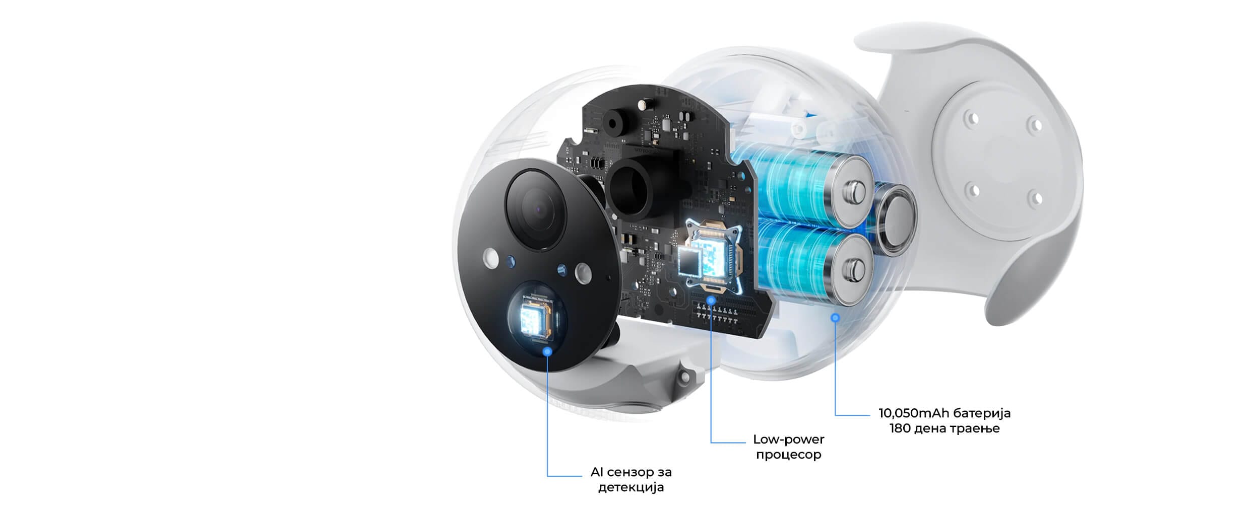 SwitchBot Outdoor Spotlight Camera 2K Nadvoresna 10000mah baterija