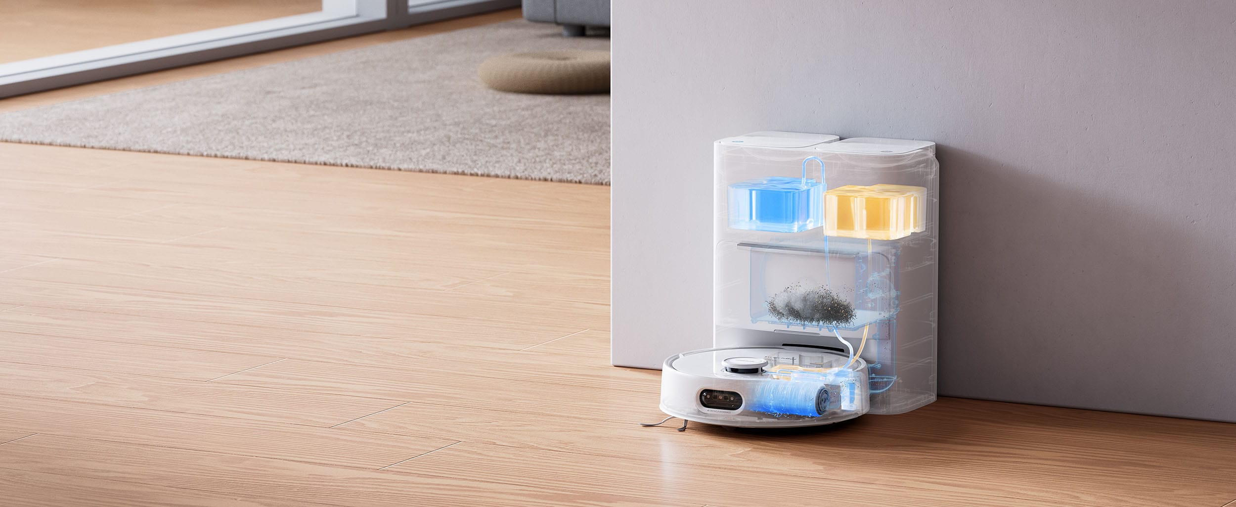 SwitchBot S20 Robot Pravosmukalka so multiclean stanica so soba