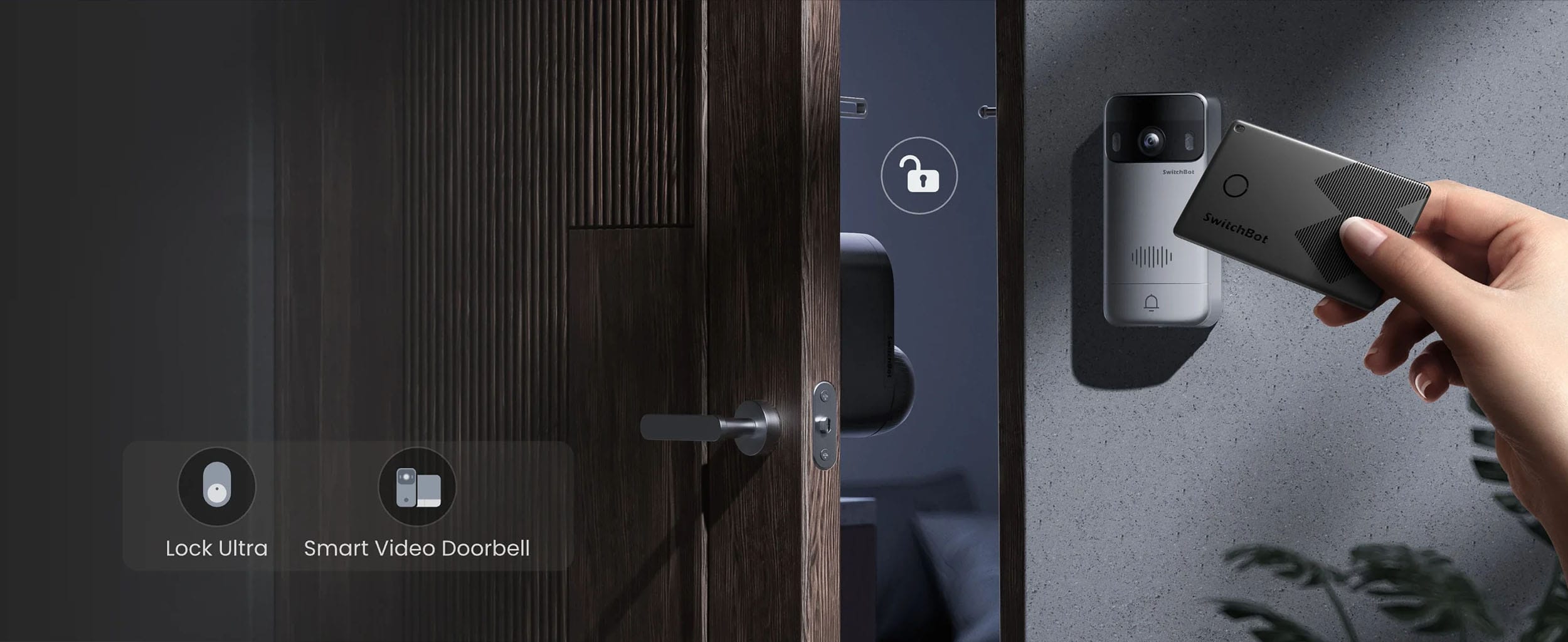 SwitchBot Video Doorbell Zvono so vgraden NFC citac