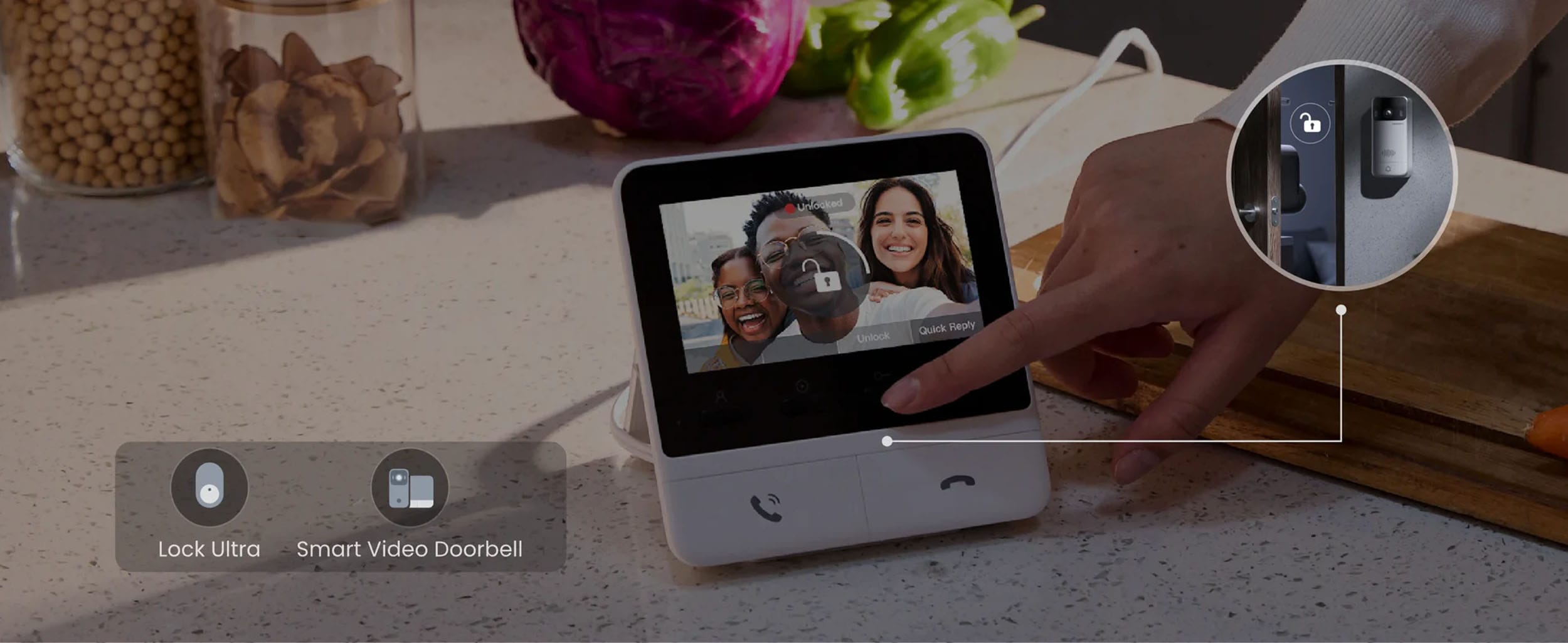 SwitchBot Video Doorbell Zvono so kopcinja na ekran