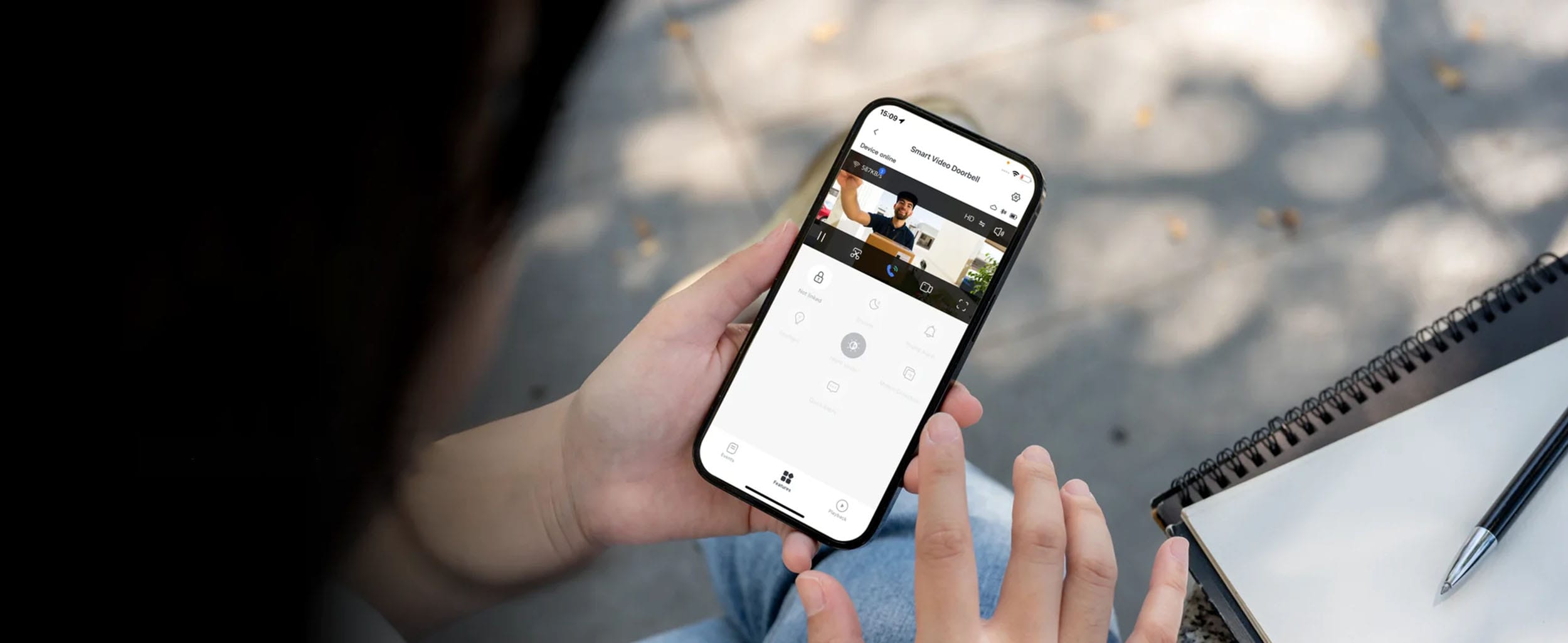 SwitchBot Video Doorbell Zvono so dvonasocna audio i video komunikacija
