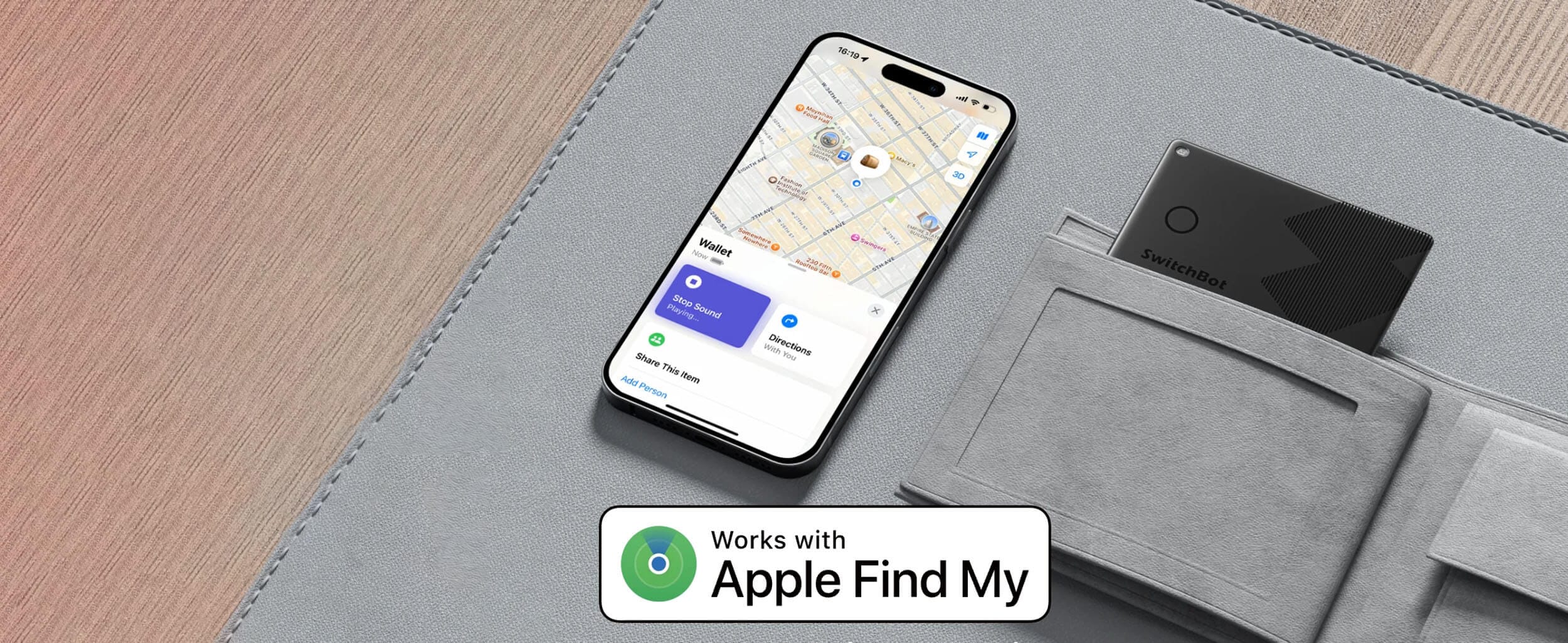 SwitchBot Wallet Finder Card Karticka Works with Apple Find My
