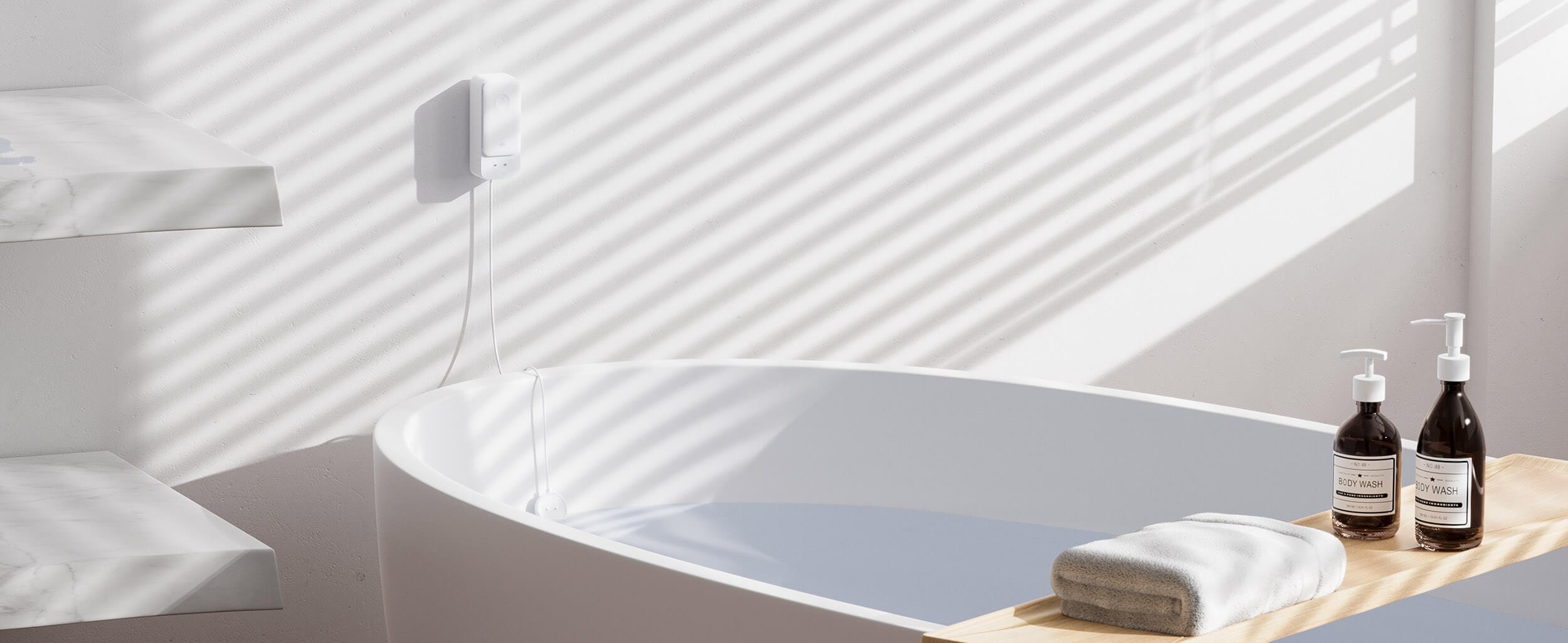 SwitchBot Water Leak Detector za Voda So Kabel vo Kada