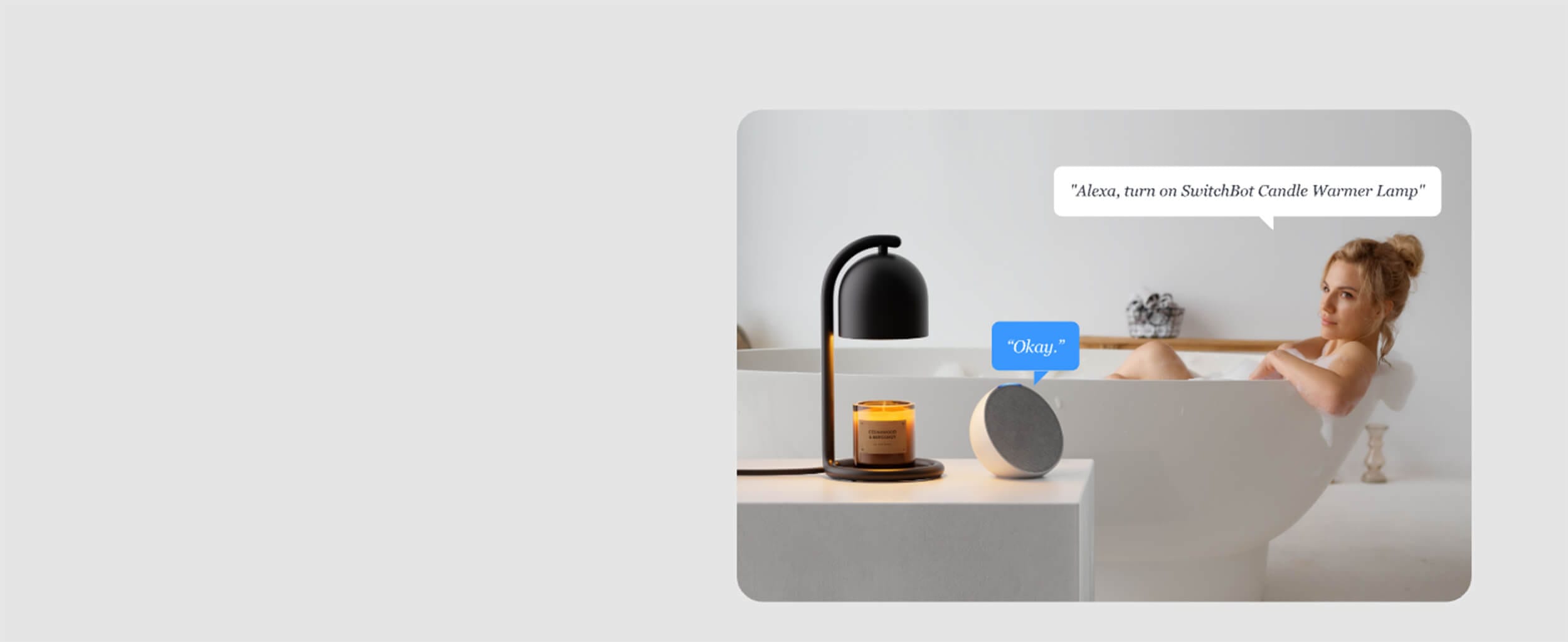 SwitchBot Candle Warmer Lamp glasovna kontrola