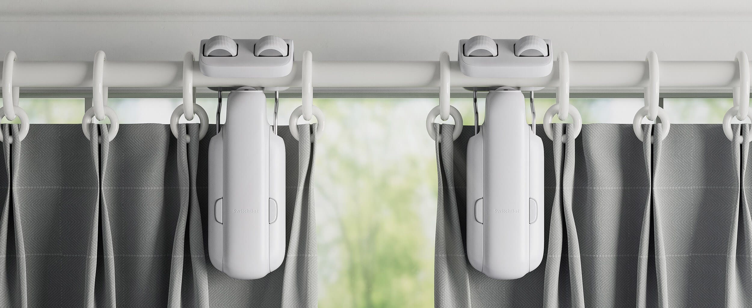 SwitchBot Curtain 3 Kontroler za Zavesi Instalacija na Dva Uredi
