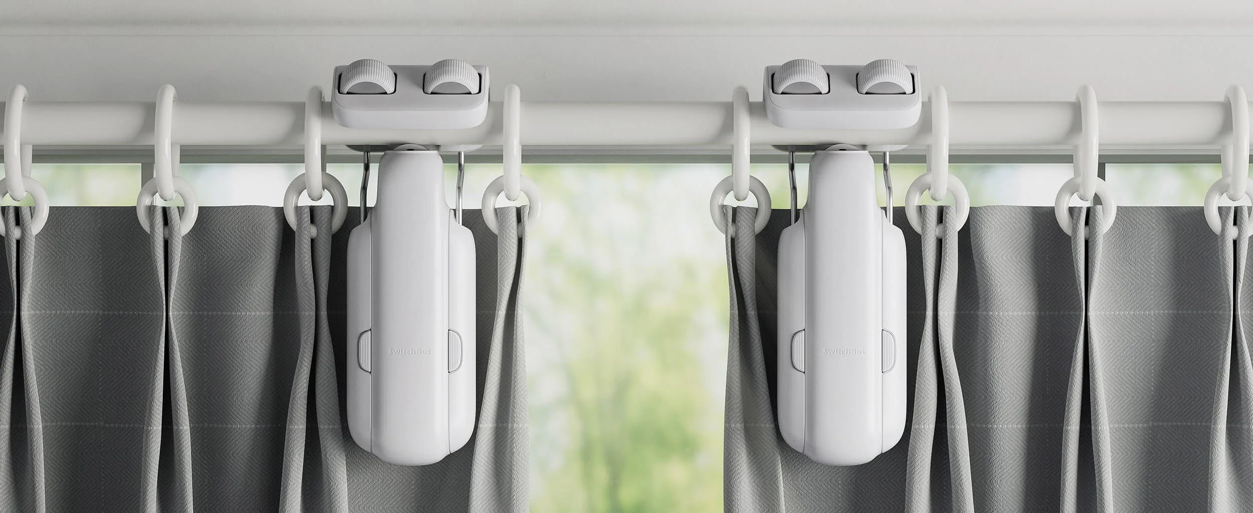 SwitchBot Curtain 3 Kontroler za Zavesi Instalacija na Dva Uredi