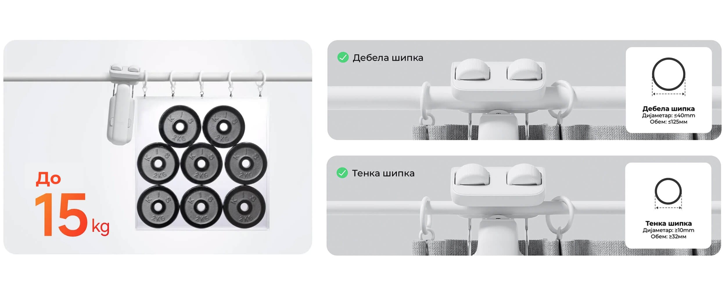 SwitchBot Curtain 3 Kontroler za Zavesi kompatibilen so zavesi na shipki