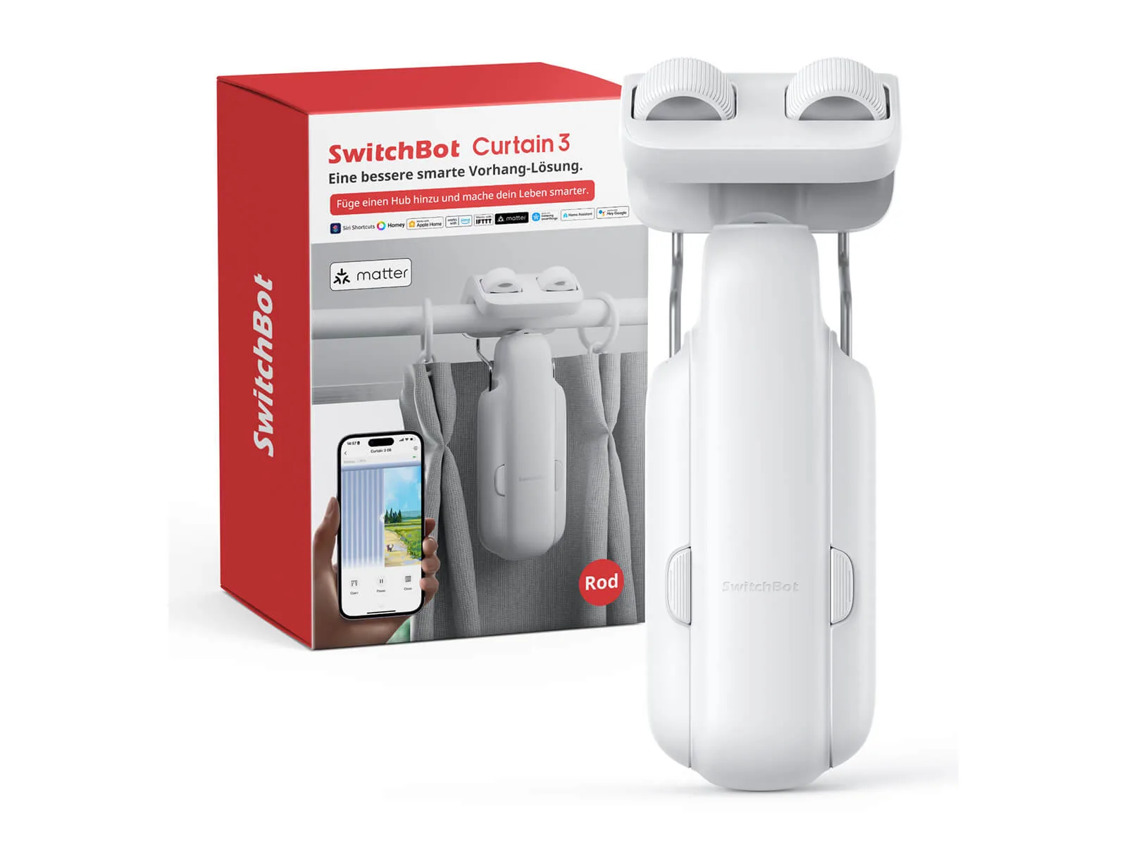 SwitchBot Curtain 3 Rod Kontroler za Zavesi Galerija