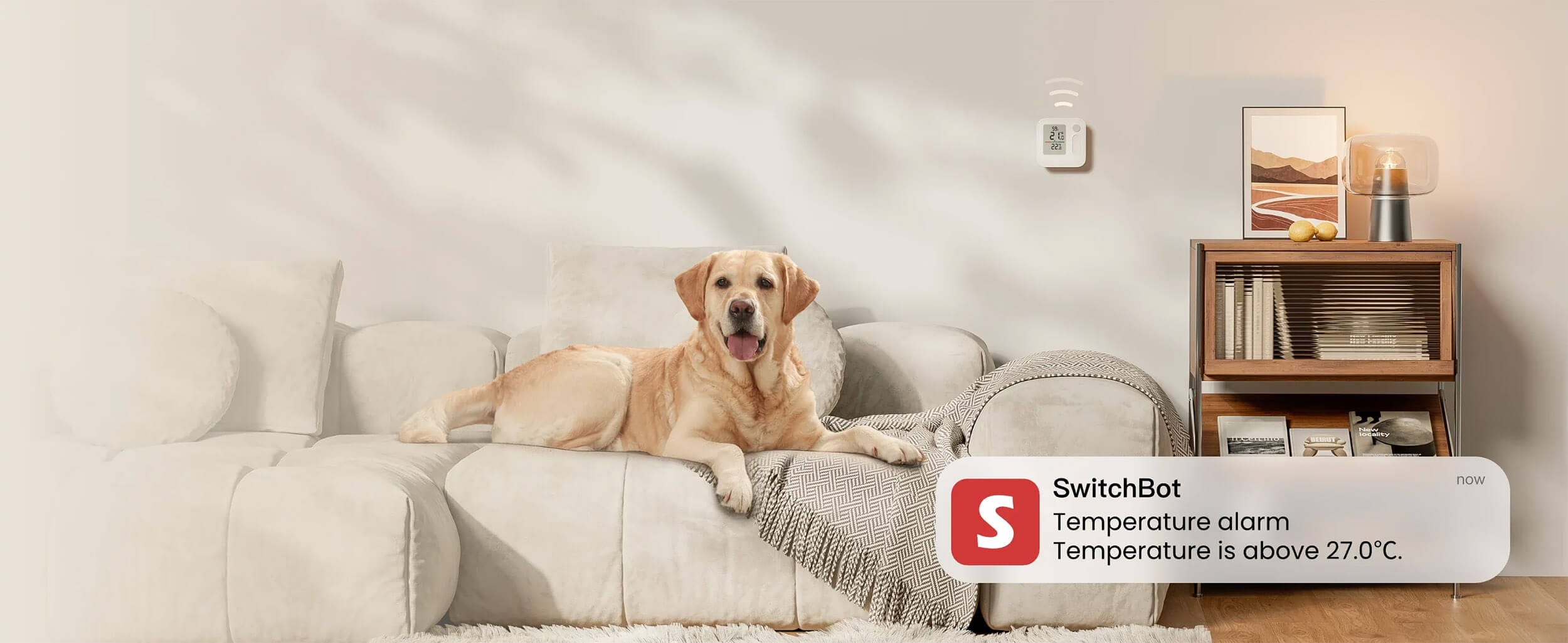 SwitchBot Home Climate Panel Ziden Termostat Smart Notifikacii