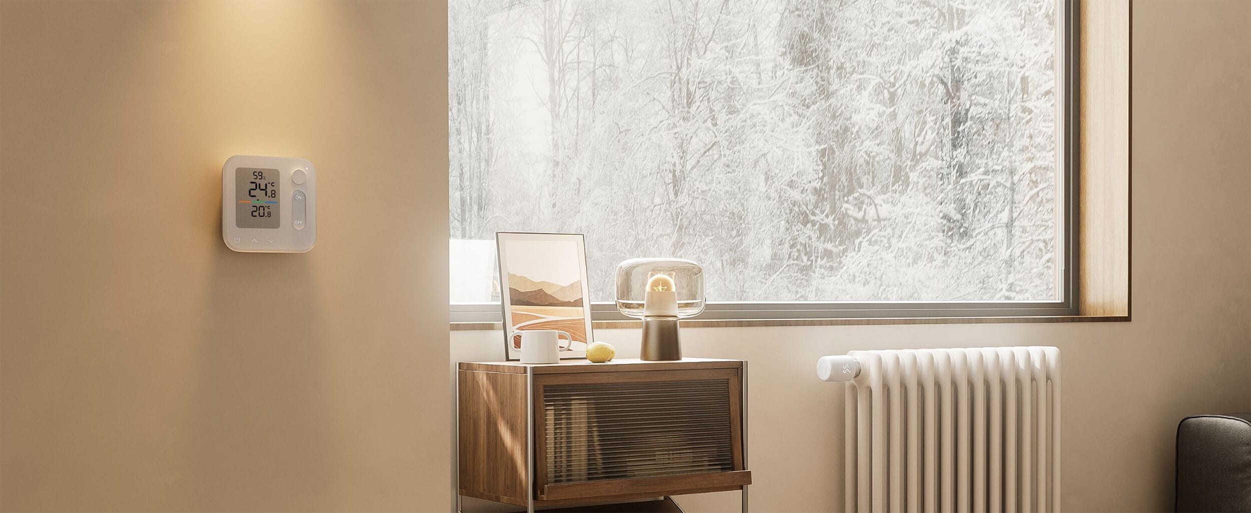 SwitchBot Home Climate Panel Ziden Termostat Vo Soba do Prozor