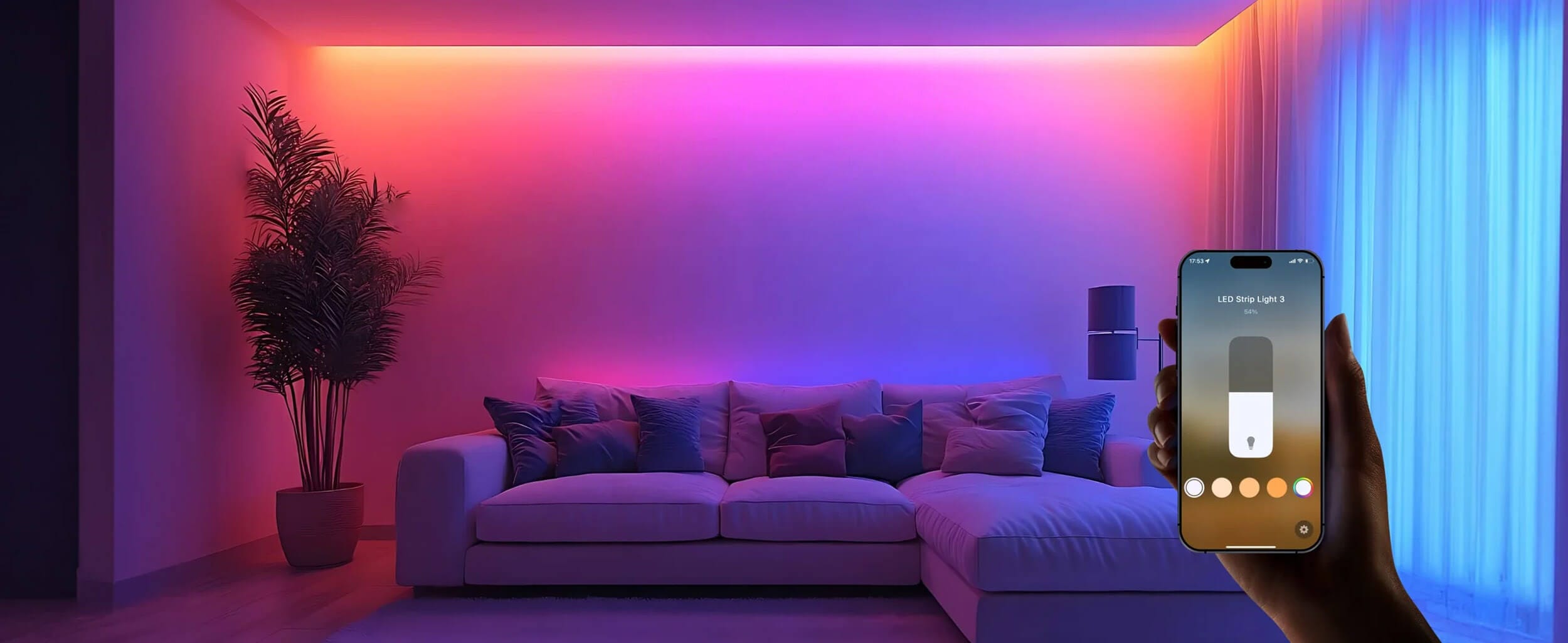 SwitchBot RGBCCT LED Strip Light 3 Smart Lenta Kontrola preku Apple Home