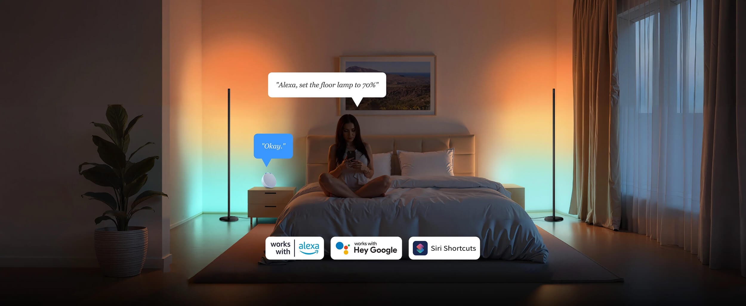 SwitchBot RGBICWW Floor Lamp Adresibilna LED Lamba Matter