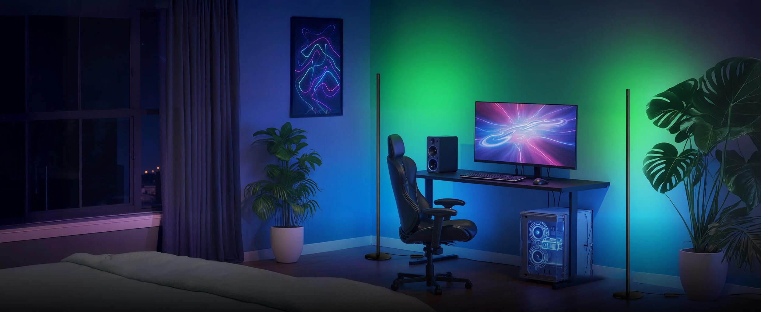 SwitchBot RGBICWW Floor Lamp Adresibilna LED Lamba with Music Sync