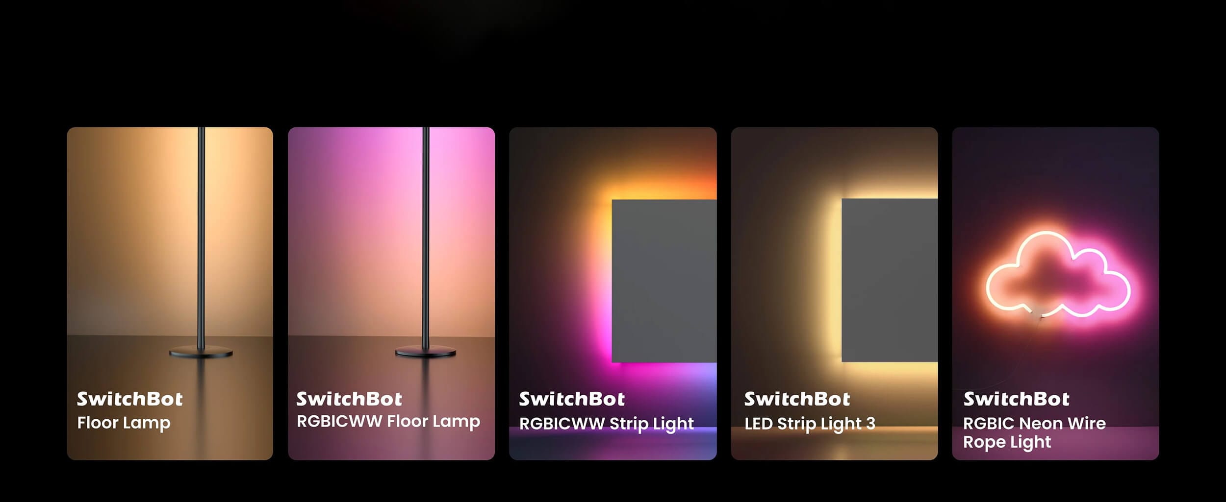 SwitchBot RGBICWW Floor Lamp Adresibilna LED Lamba Celosno Osvetluvanje