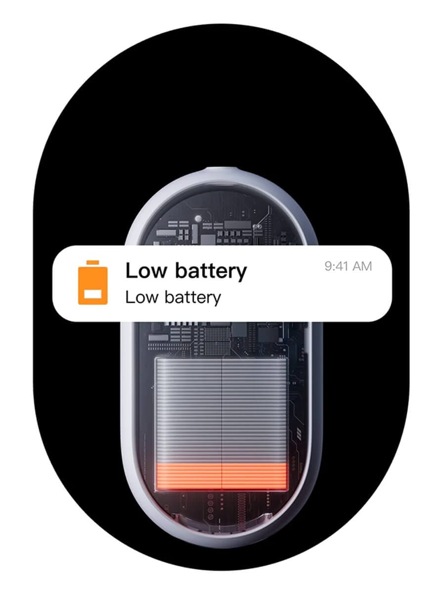 SwitchBot Safety Alarm Tag so izvestuvanja za niska baterija