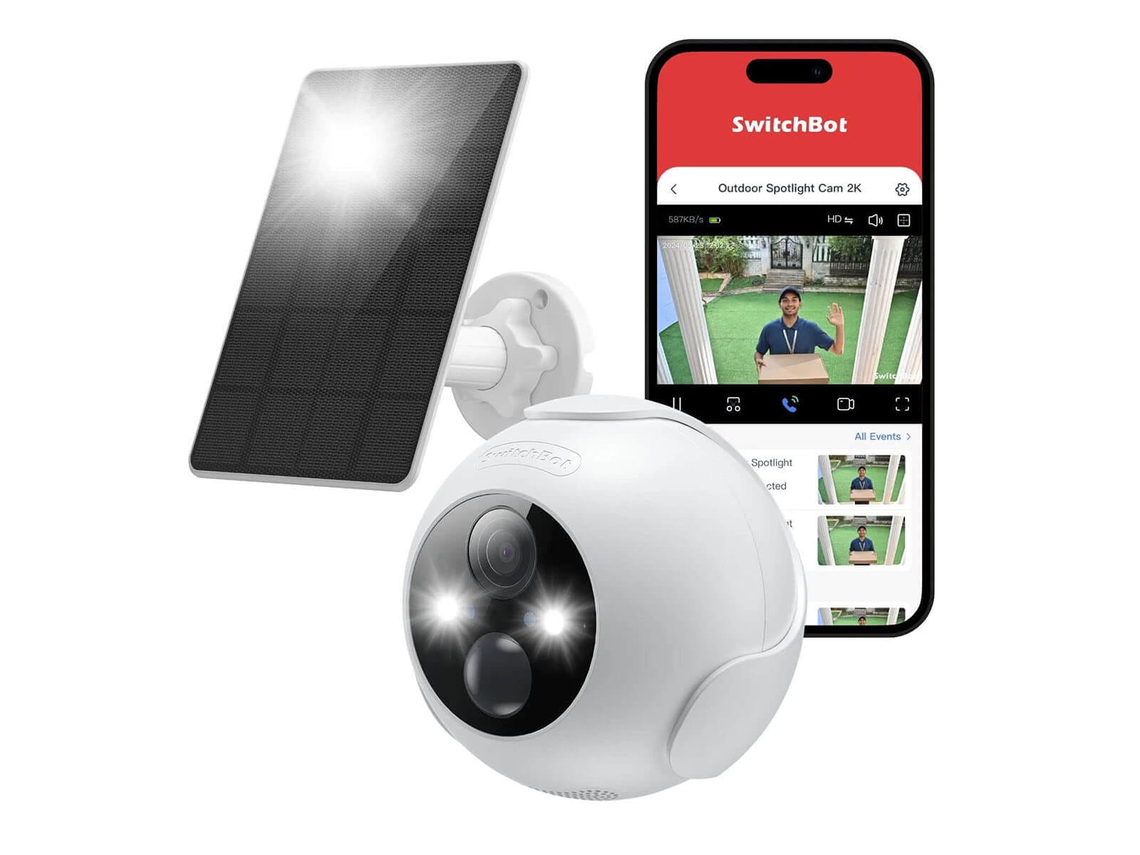 SwitchBot Outdoor Spotlight Camera 2K Nadvoresna Galerija