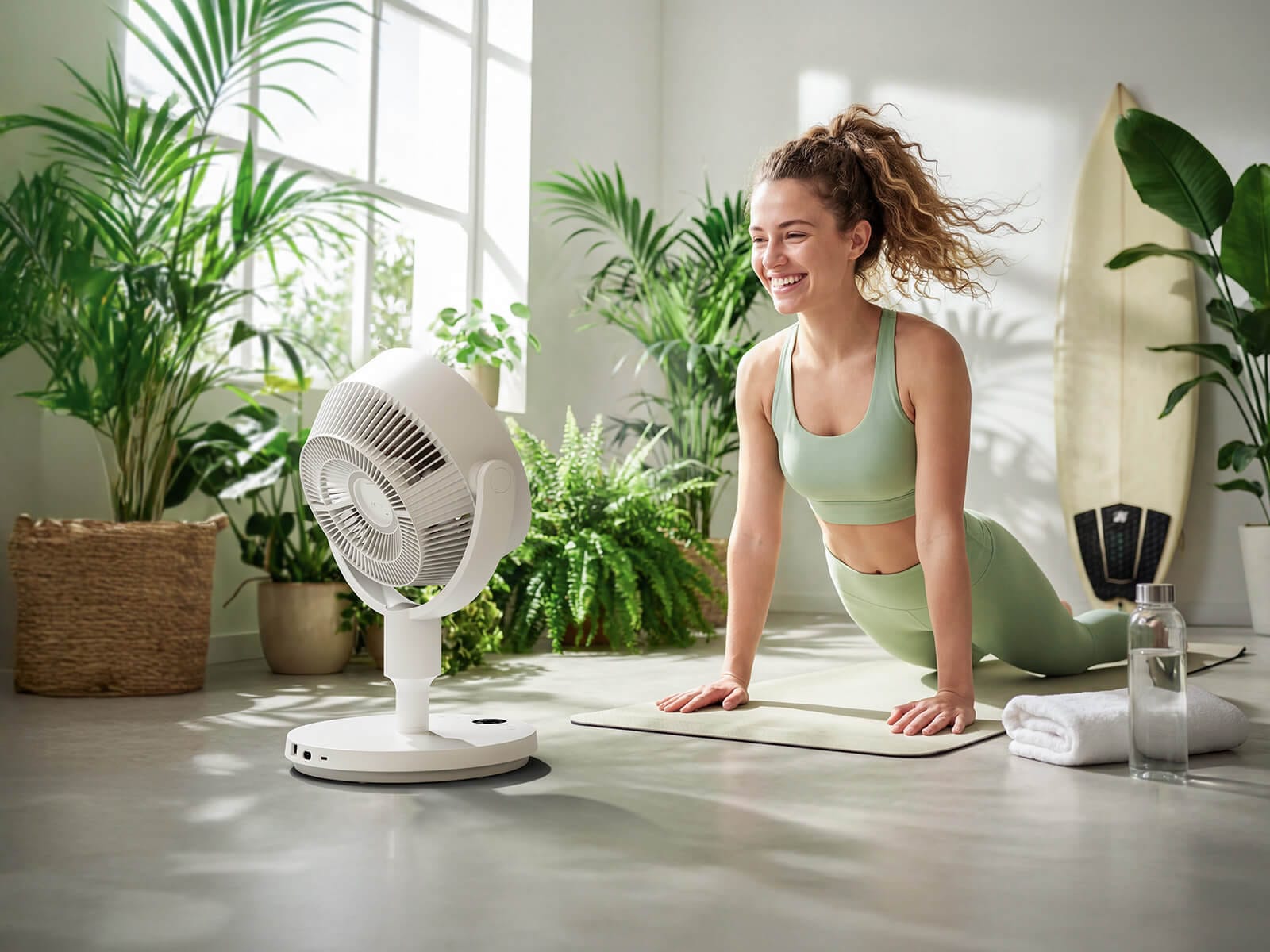 SwitchBot Standing Circulator Fan Smart Ventilator so Baterija - Vo Teretana